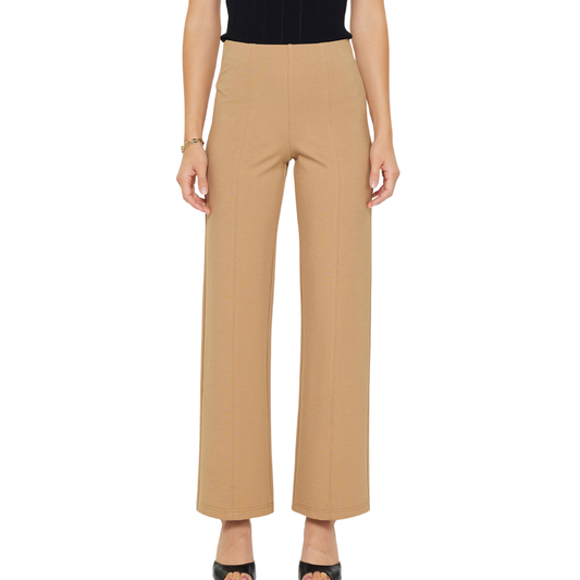 PONTE STRAIGHT LEG PANT TAN
