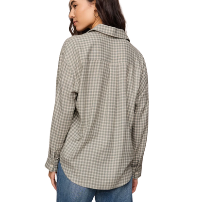 RIVER PLAID BUTTON UP EMERALD COVE