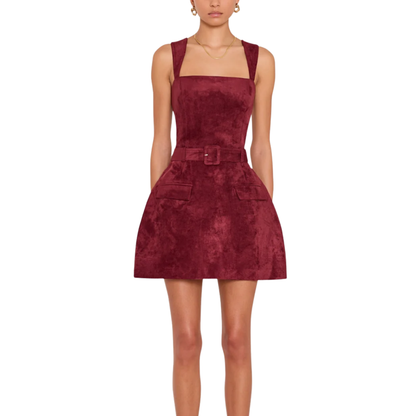 BETHANY SKORT ROMPER BURGUNDY