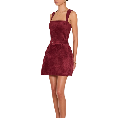 BETHANY SKORT ROMPER BURGUNDY