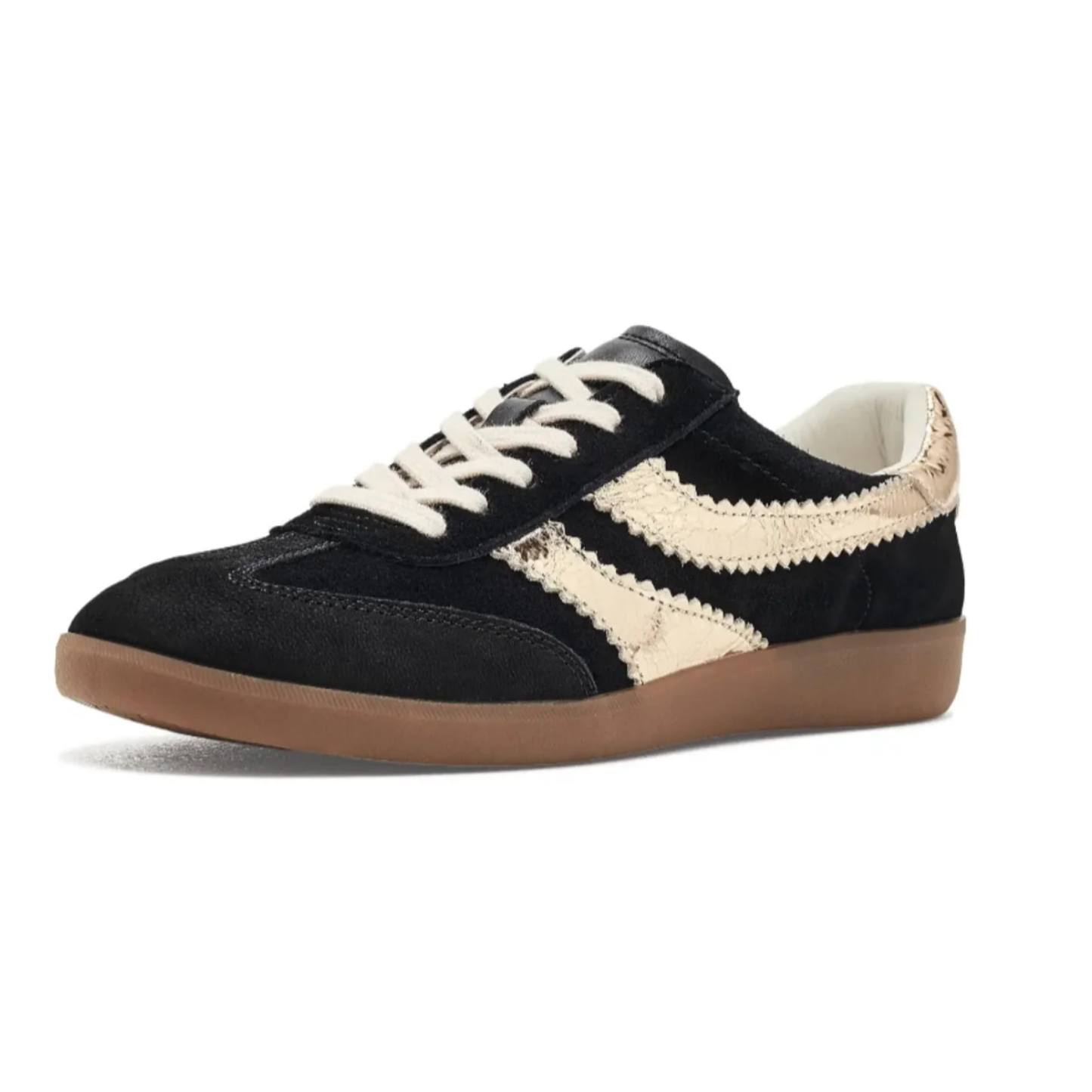 MERIT SNEAKER BLACK/GOLD SUEDE