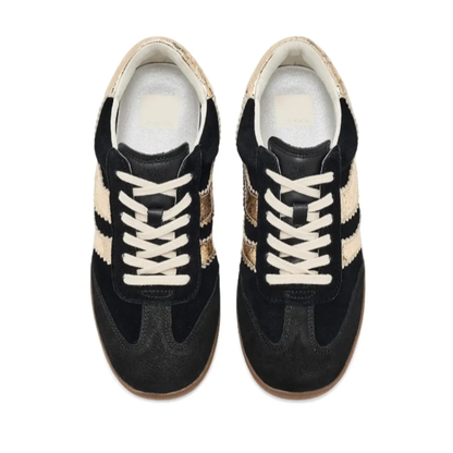 MERIT SNEAKER BLACK/GOLD SUEDE