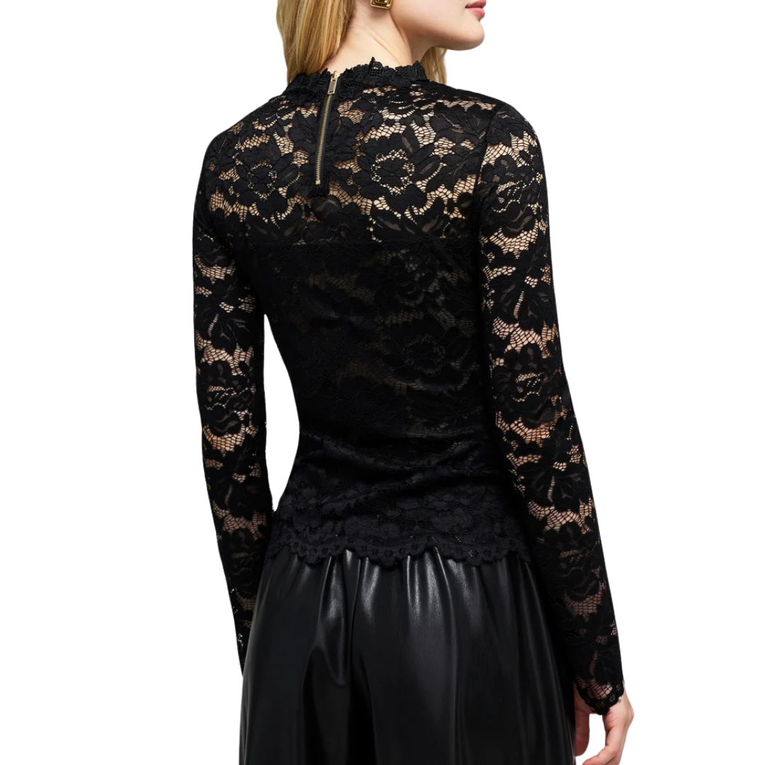 VIX LACE TOP BLACK