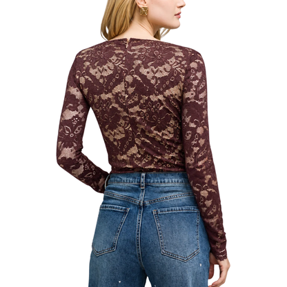 ALESSIA LACE BODYSUIT ESPRESSO