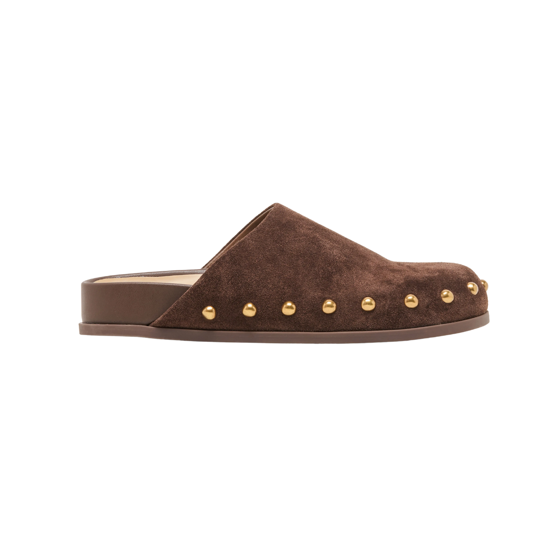 JONEY STUD DARK BROWN SUEDE