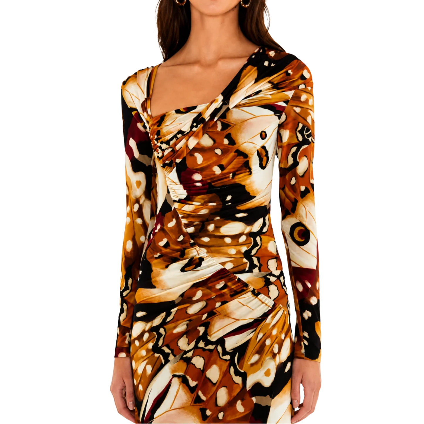 BORBOFLY LONG SLEEVE MAXI DRESS