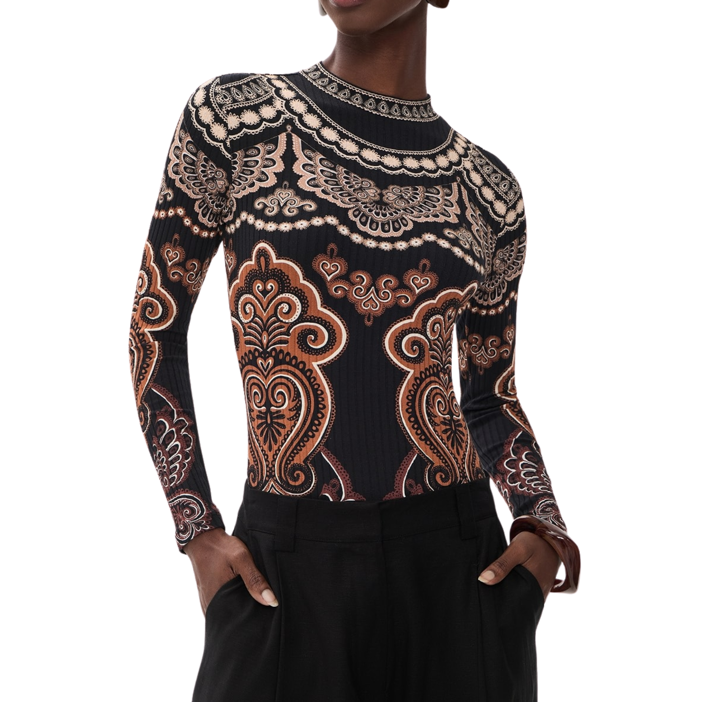 NICOLE JERSEY BODYSUIT BLACK
