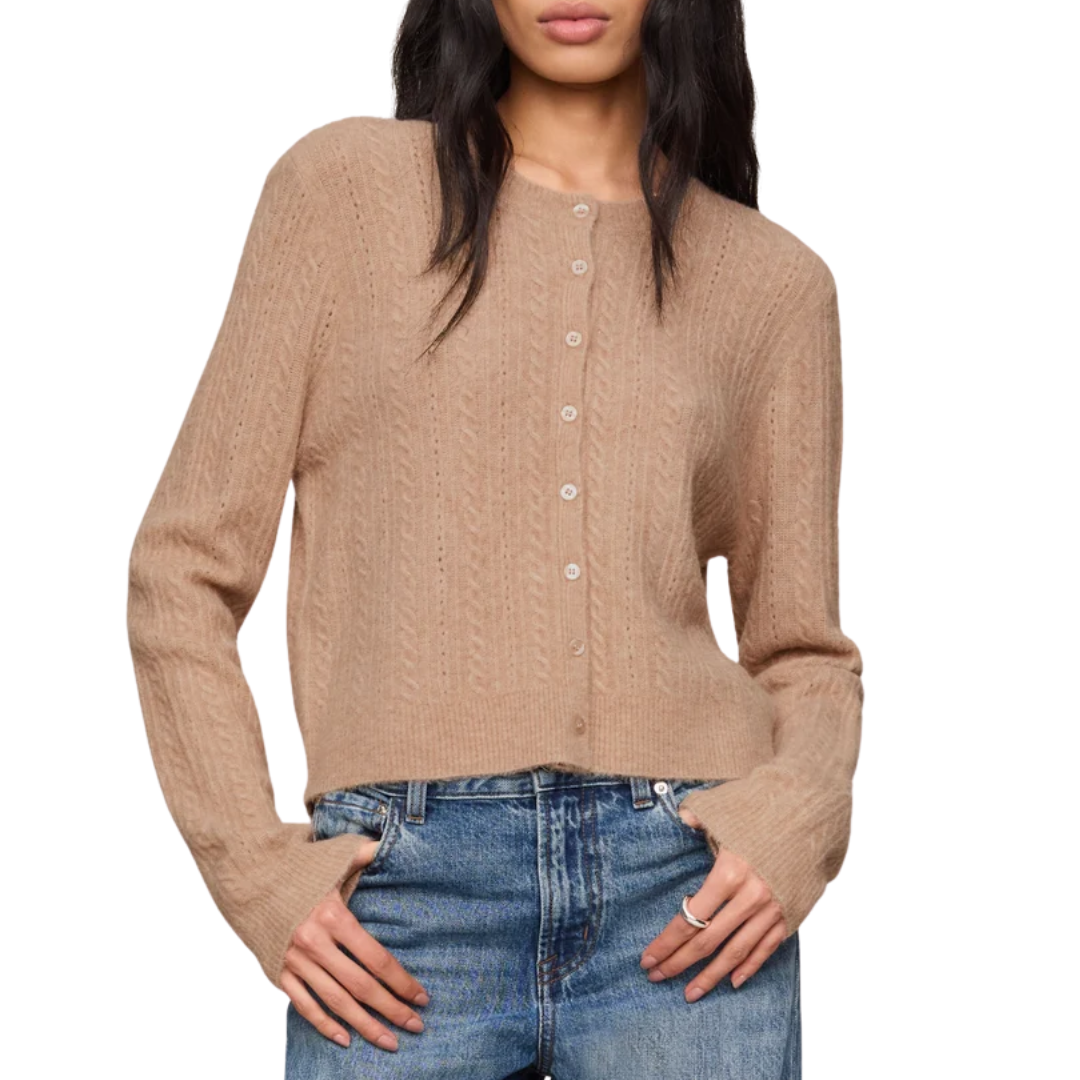 MEDINA POINTELLE CARDIGAN MACAROON