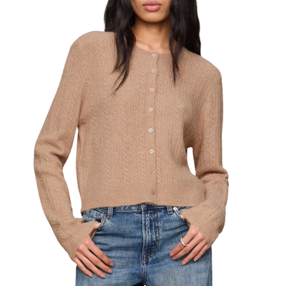 MEDINA POINTELLE CARDIGAN MACAROON