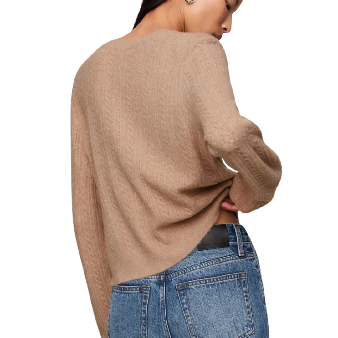 MEDINA POINTELLE CARDIGAN MACAROON