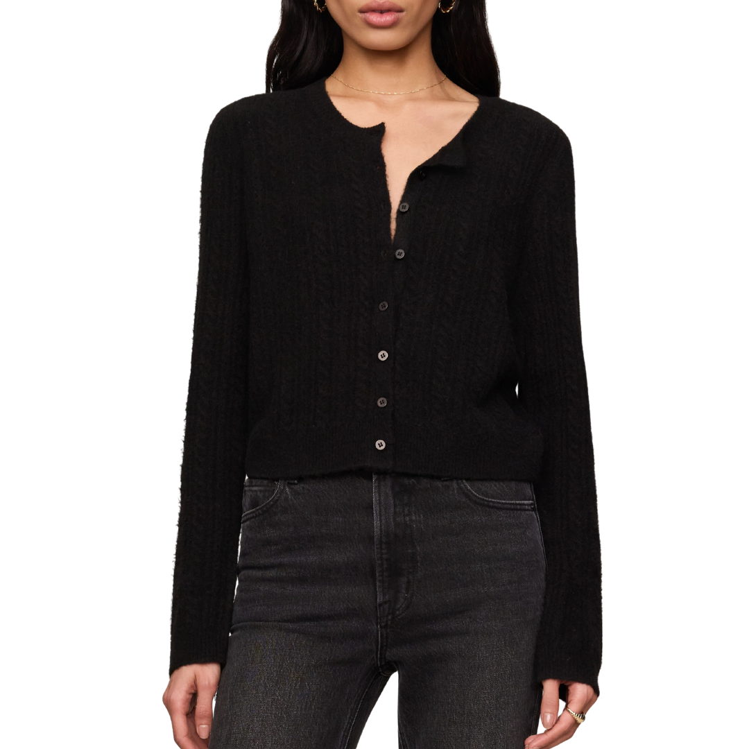 MEDINA POINTELLE CARDIGAN BLACK