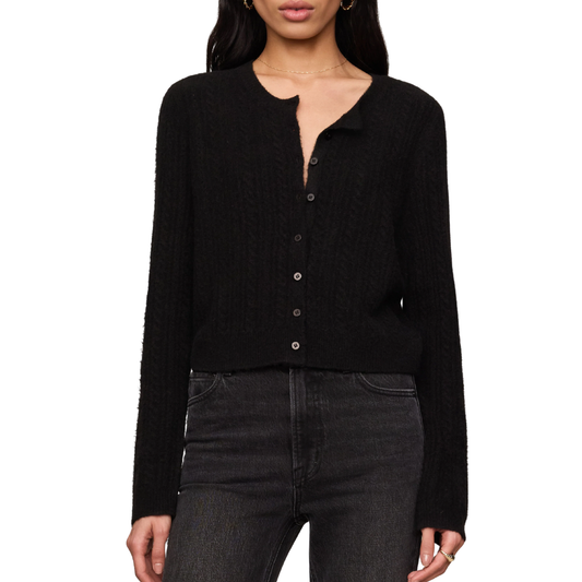 MEDINA POINTELLE CARDIGAN BLACK