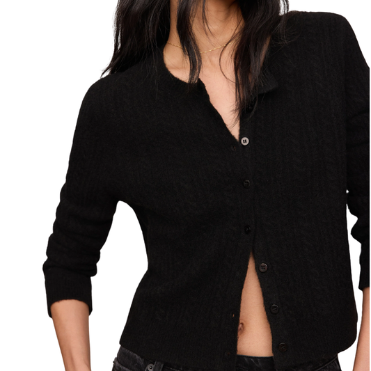 MEDINA POINTELLE CARDIGAN BLACK