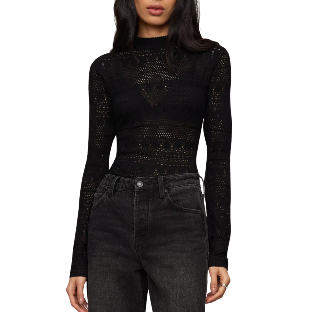 AVERY SWEATER TOP BLACK