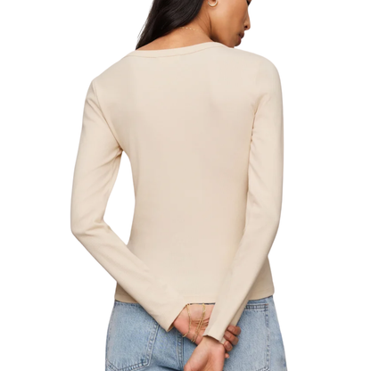 GREYSON SCOOP LONG SLEEVE TEE CHALK