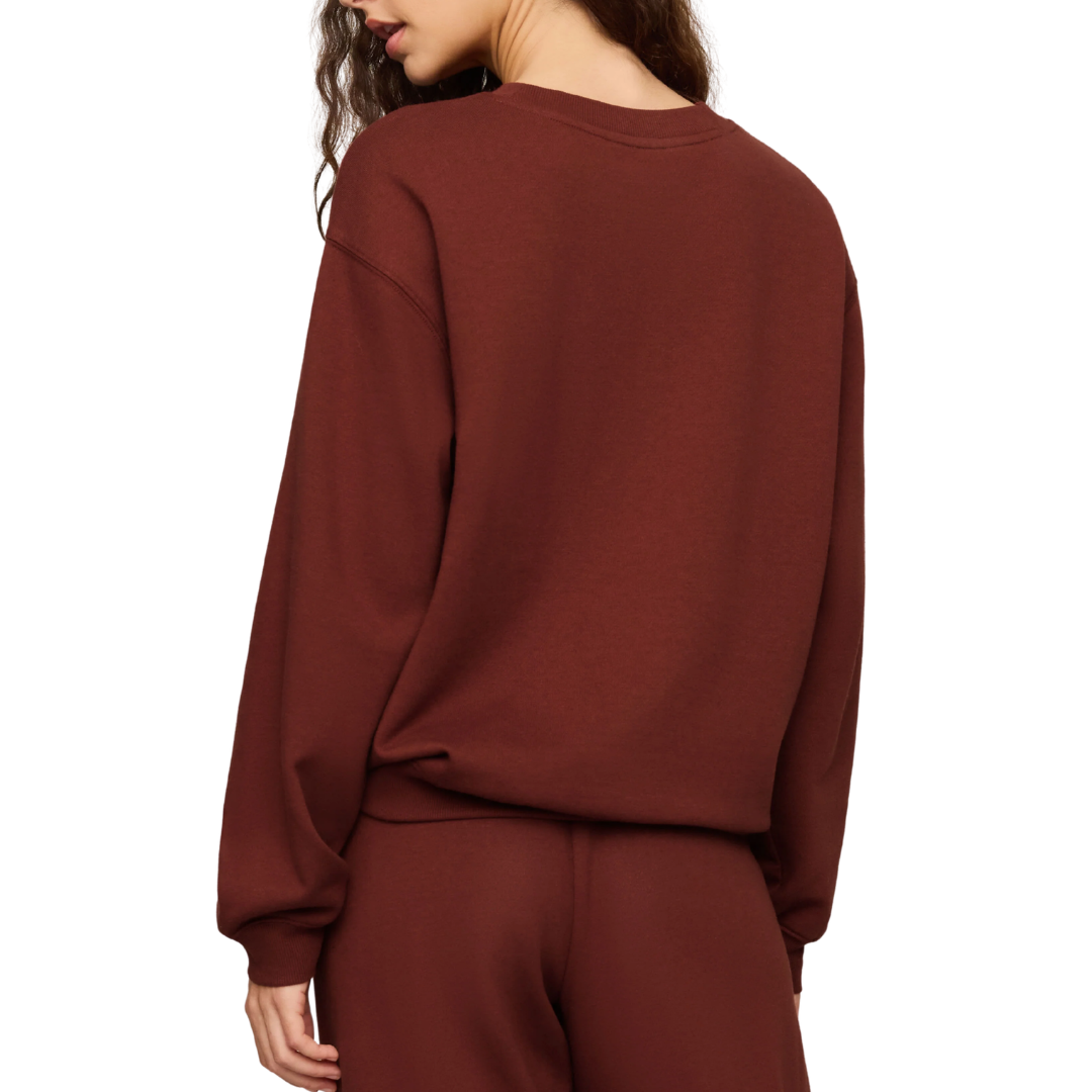 BOYFRIEND SWEATSHIRT VELVET ROUGE