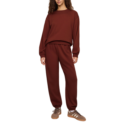 BOYFRIEND SWEATSHIRT VELVET ROUGE