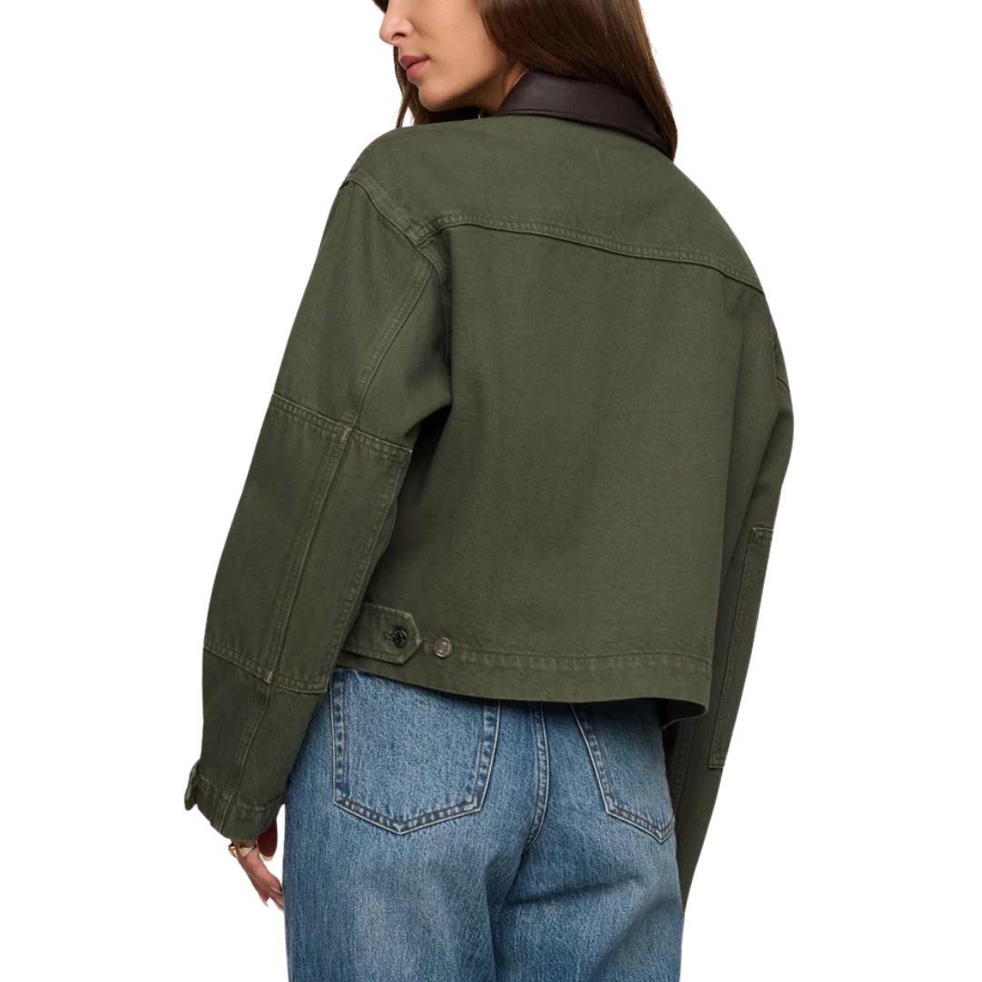 REY CROPPED CHORE JACKET DUSK SAGE