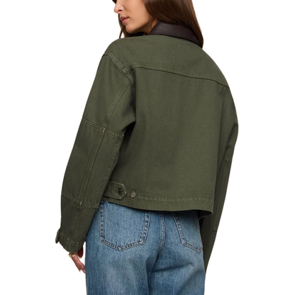 REY CROPPED CHORE JACKET DUSK SAGE