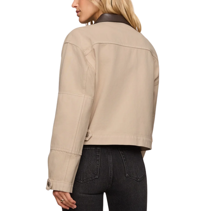 REY CROPPED CHORE JACKET SOAPSTONE