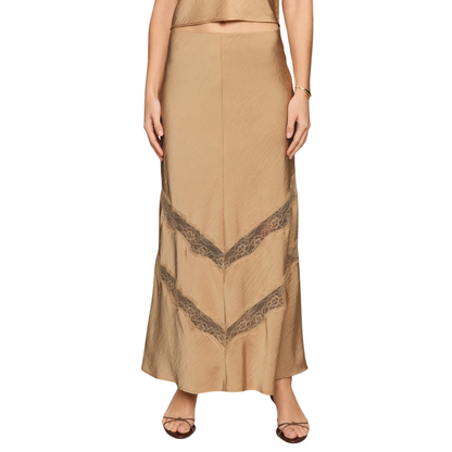 KORI LACE INSET SKIRT TOAST