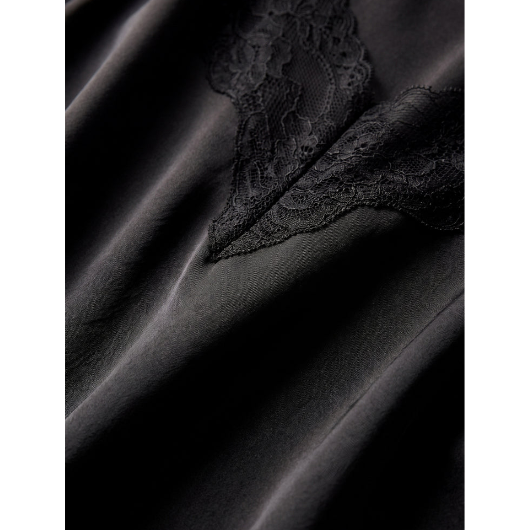 KORI LACE INSET SKIRT BLACK