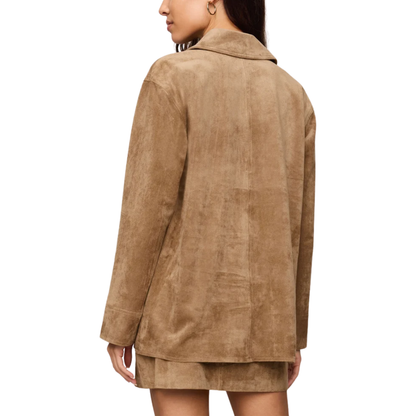 DECKER SUEDE CHORE COAT LIGHT SAND