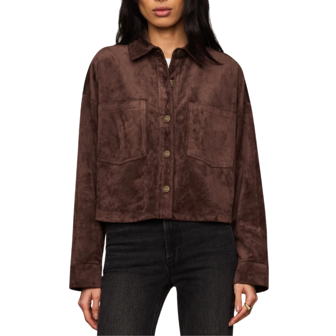 ALL DAY CROPPED JACKET DARK CHOCOLATE