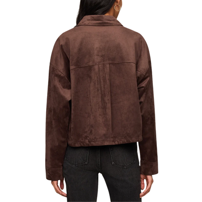 ALL DAY CROPPED JACKET DARK CHOCOLATE