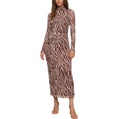 SEVILLA ZEBRA MESH DRESS