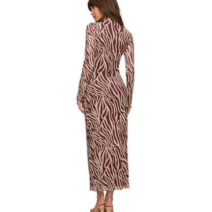 SEVILLA ZEBRA MESH DRESS
