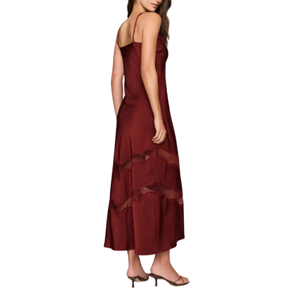 BRUNA LACE MIDI DRESS VELVET ROUGE