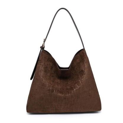 NEVE CROCO TOTE CHOCOLATE