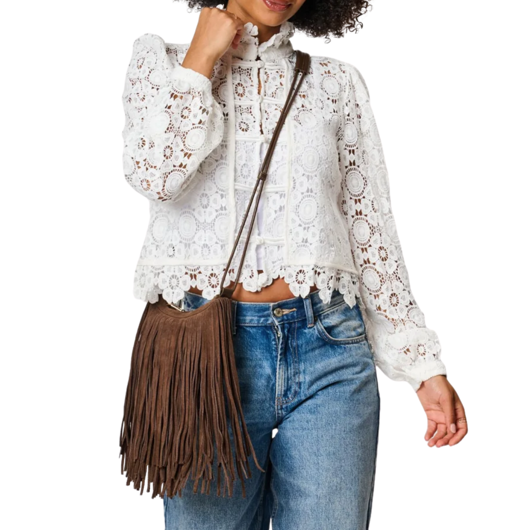 ARIZONA FRINGE BAG CHOCOLATE