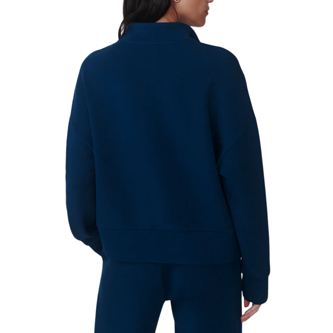 MAVIS MOCK NECK SWEATSHIRT SEA BLUE