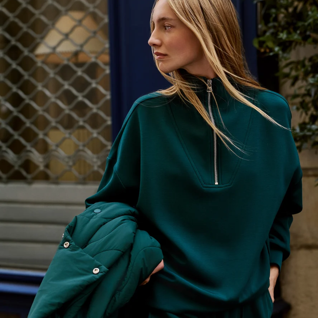 HAWLEY HALF ZIP SWEATSHIRT PONDEROSA PINE