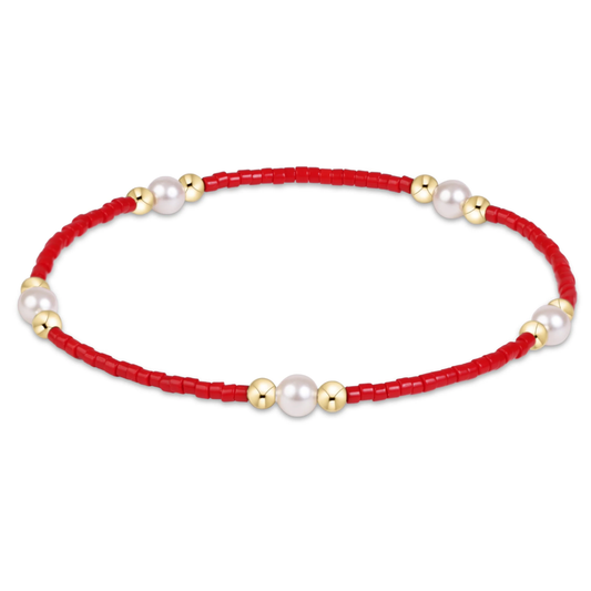GAMEDAY HOPE PURPOSE PEARL RED BRACELET