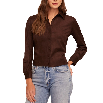 FITTED BUTTON DOWN DARK ROAST