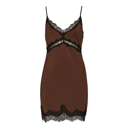 LAURINE DRESS SHAVED CHOCOLATE