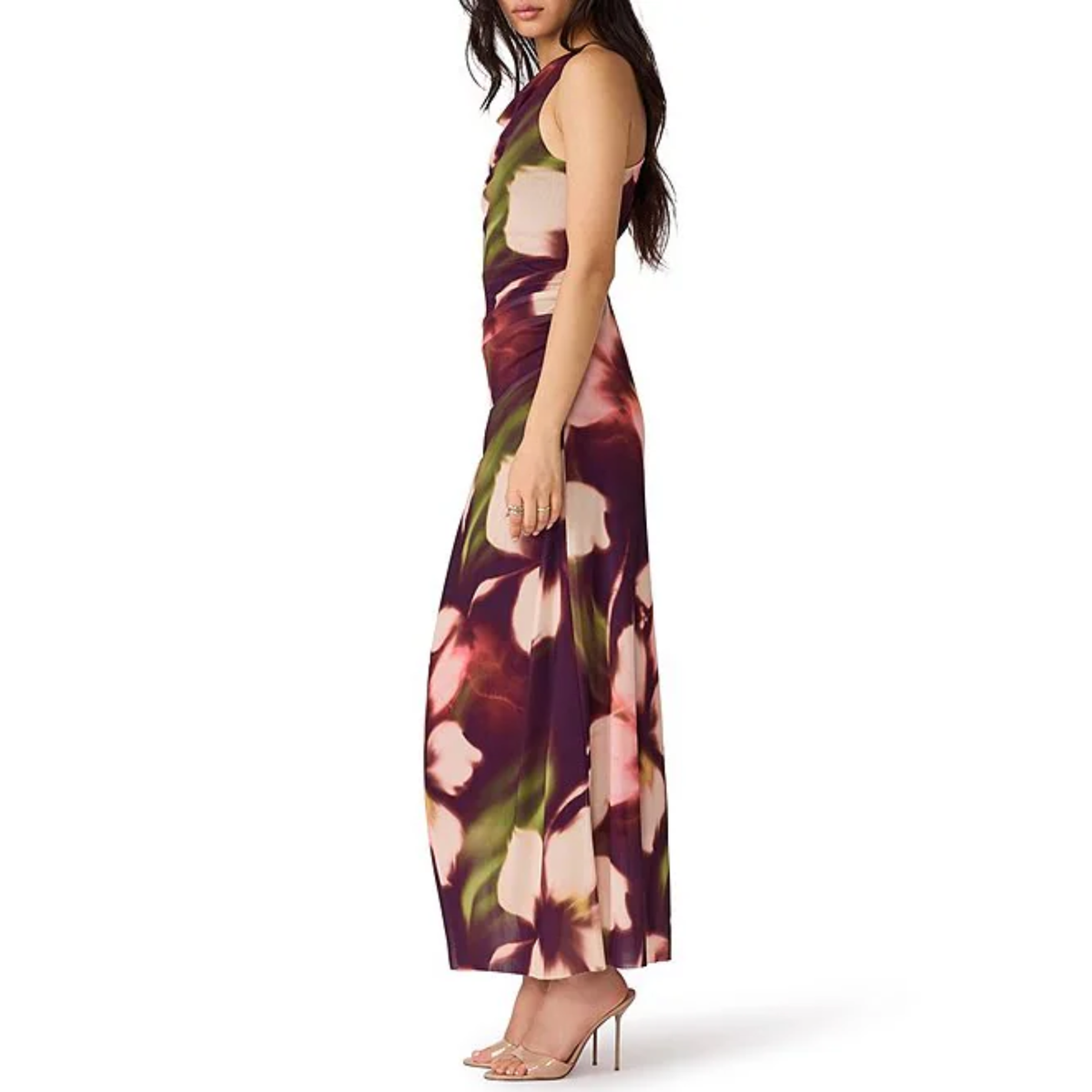 RYLEN DRESS FLORAL WINE
