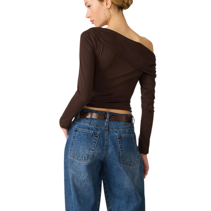 RYDER KNIT TOP WALNUT