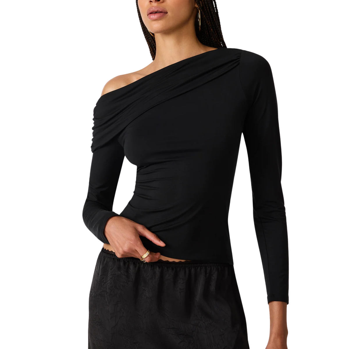 RYDER KNIT TOP BLACK
