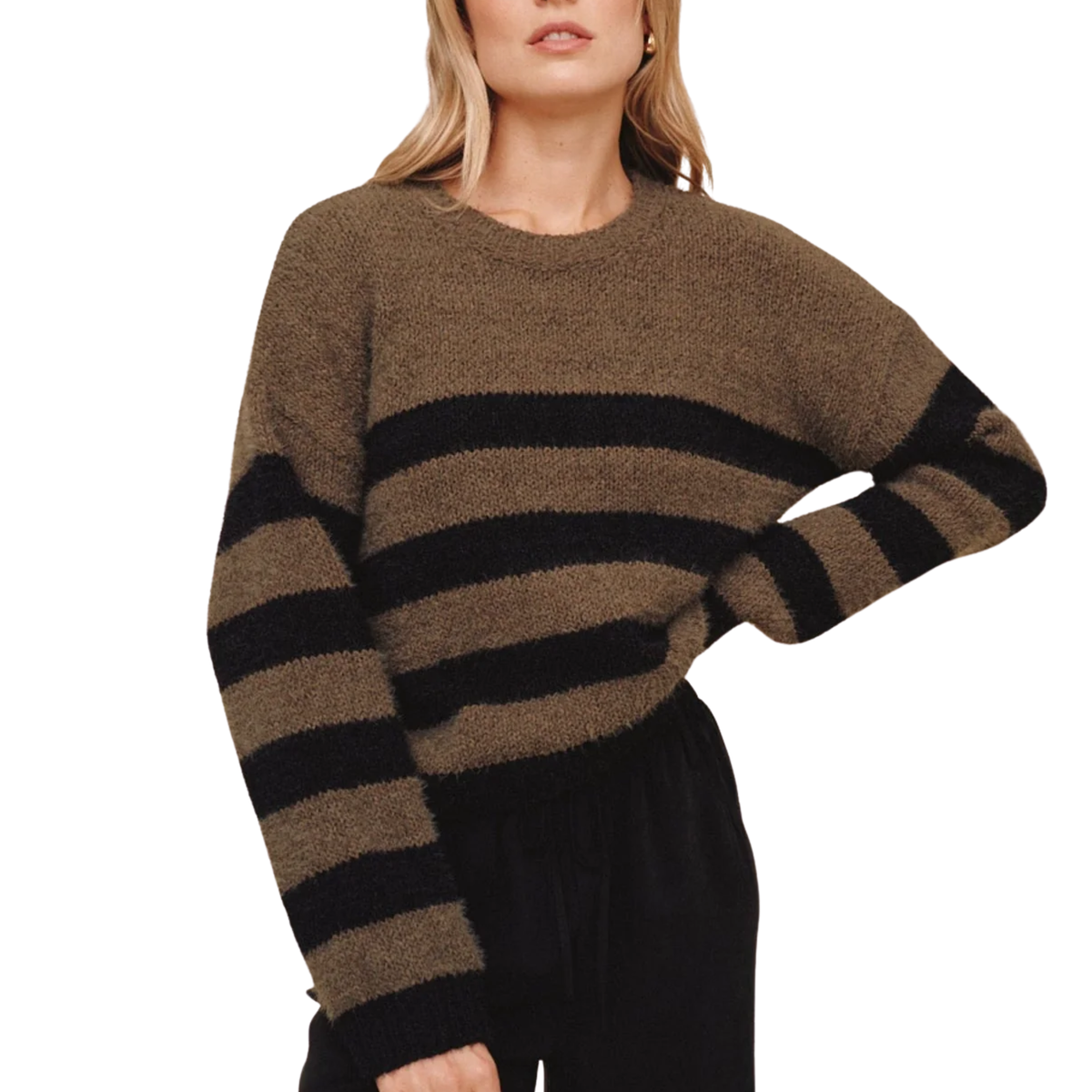 DROP SHOULDER SWEATER MEADOW MOSS