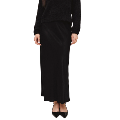 BIAS MAXI SKIRT BLACK