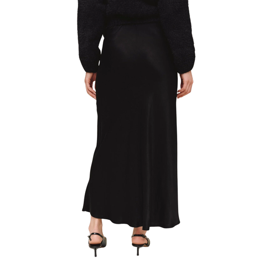 BIAS MAXI SKIRT BLACK