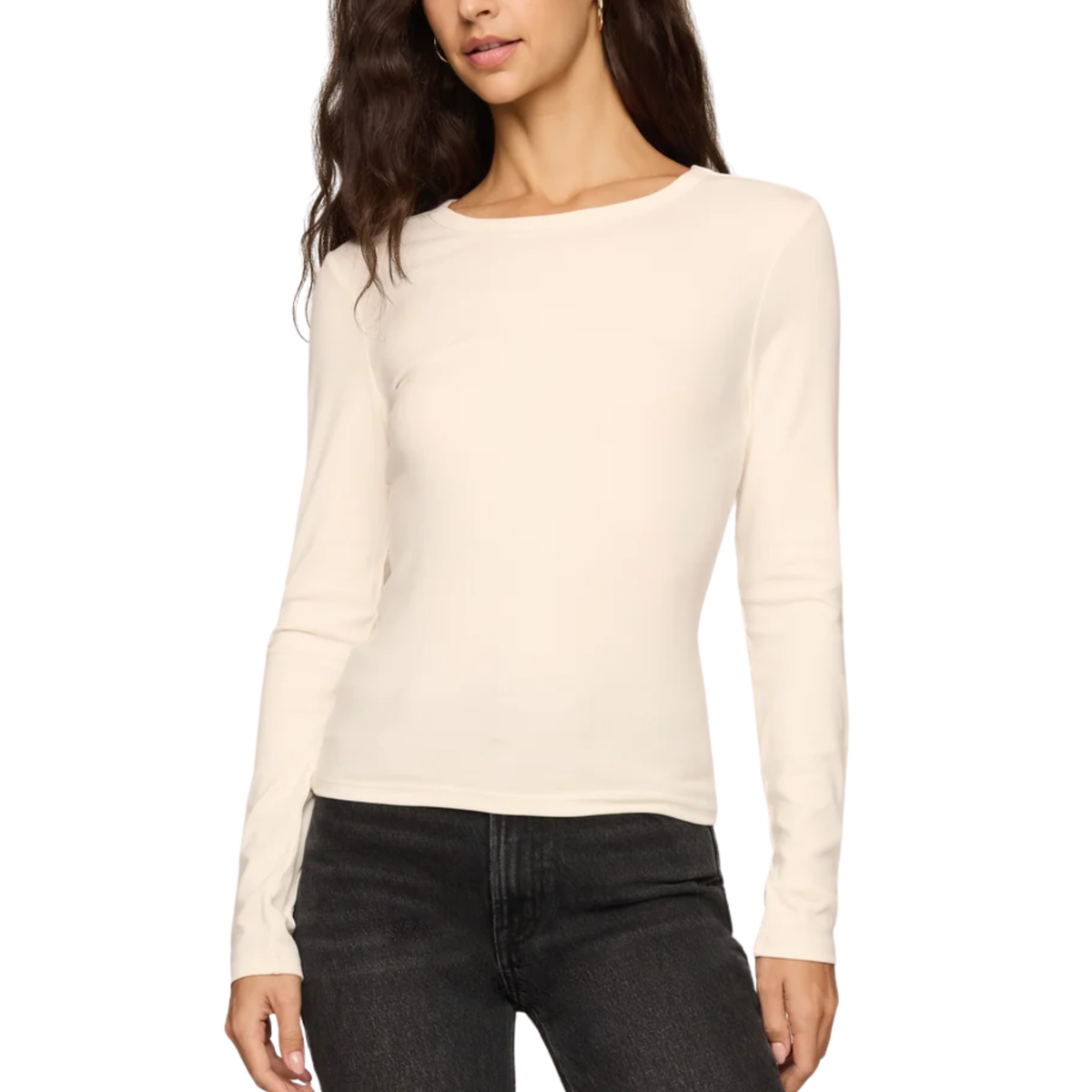 SECOND SKIN LONG SLEEVE CREW SANDSTONE
