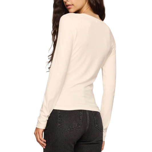SECOND SKIN LONG SLEEVE CREW SANDSTONE