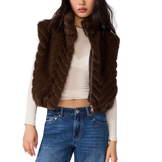 LUXIE VEST DARK ESPRESSO