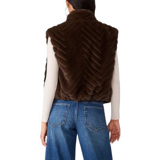 LUXIE VEST DARK ESPRESSO
