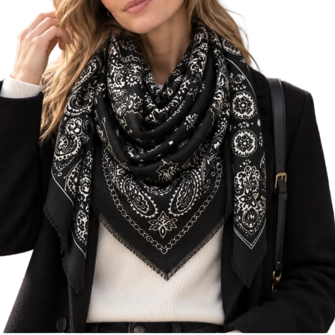 ELSA BANDANA SCARF BLACK